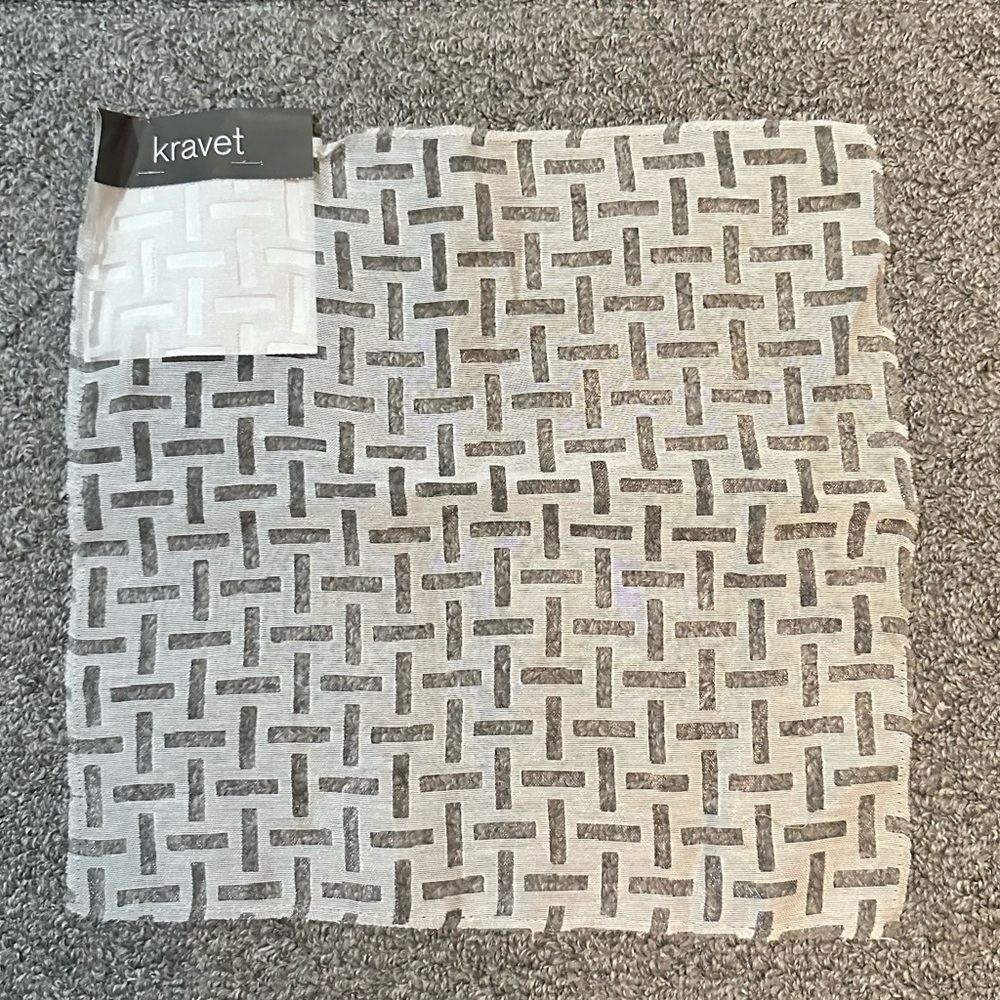 Kravet Basics Drapery Fabric Sample Remnant 3532-1 White Sheer Viscose Nylon